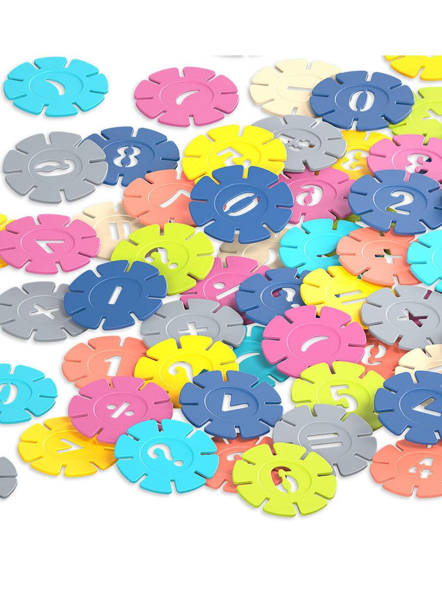 1入組兒童DIY木頭圓形拼圖 - 彩色 - 查看 1