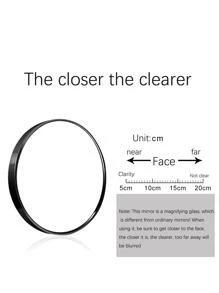 1pc 15x Magnifying Handheld Makeup Mirror, Ideal For Makeup Application And Blackhead Removal, Only Suitable For Partial Amplification,Cheap,Stocking Stuffers,Makeup,Makeup Tools,Cheap Stuff,Gifts,Gifts For Women,Christmas Gifts - Black - View 2