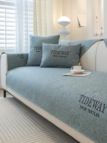 Simple Style Pet Dog & Cat Sofa Cover With Anti-slip Design, Furniture Protector For Living Room, Washable, Suitable For Single/double/three-seat Sofa, All Seasons, Green - Green - View 1