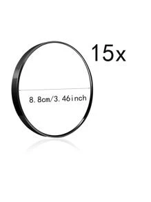 1pc 15x Magnifying Handheld Makeup Mirror, Ideal For Makeup Application And Blackhead Removal, Only Suitable For Partial Amplification,Cheap,Stocking Stuffers,Makeup,Makeup Tools,Cheap Stuff,Gifts,Gifts For Women,Christmas Gifts - Black - View 3