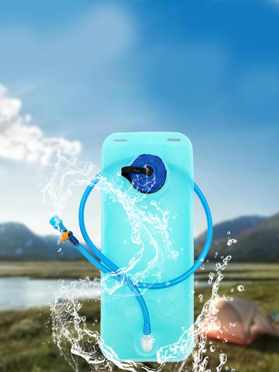 1pc 2L Water Bag Outdoor Tourism Sports Water Bag Folding Water Bag Cycling Drinking Water Bag - Blue - View 1