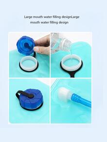 1pc 2L Water Bag Outdoor Tourism Sports Water Bag Folding Water Bag Cycling Drinking Water Bag - Blue - View 3