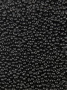 2毫米2000顆/袋糖果奶油色圓形種子散珠，用於手工珠寶製作手鍊，項鍊，耳環等配飾DIY - 黑色 - 查看 3