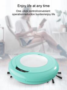 1pc ABS Robot Vacuum Cleaner, Modern Blue Vacuum Cleaner For Household - Blue - View 7