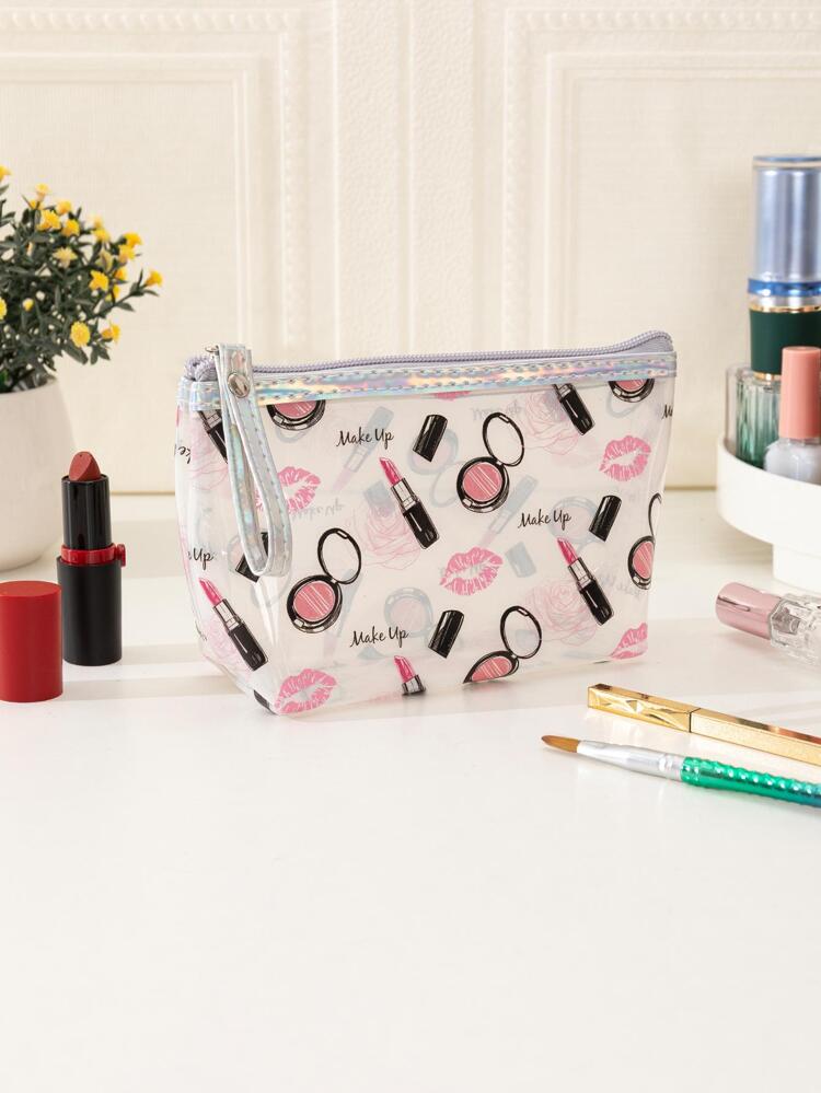 Lipstick Holder Pouch, Water-Resistant Lip Print Cosmetic Bag, Travel Toiletry Makeup Organizer,Pouch,Makeup Pouch,Travel Essential