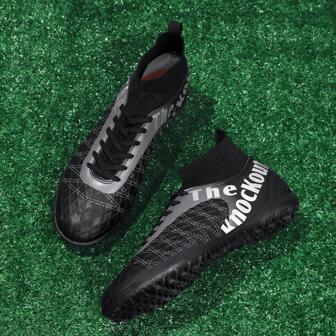 專業足球鞋男士抗打滑防水輕便透氣草訓練高上衣足球鞋