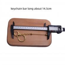 Long about 14.5cm Lobster Keychain Bar Key Rings Holders Charm 2pcs for Jewelry Findings - Gold - View 2