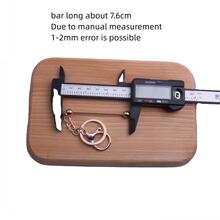 長款關於14.5cm小龍蝦鑰匙圈條形鑰匙圈吊墜2入組適用於首飾類 - 玫瑰金 - 查看 3