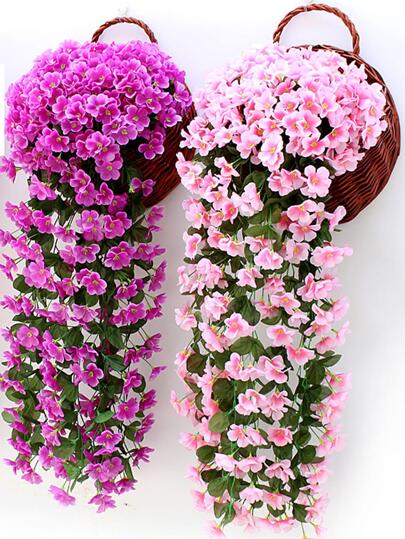 1pc 85cm Artificial Flowers Rose Wisteria Basket Vine For Hanging Basket, Hanging Flowers Simulation Flowers Vine Wedding Bouquet Home Garden Wedding Indoor Outdoor Decor Halloween Decoration, Valentine Day, Gift Gifts Birthday Graduation,Garden Decor,Outdoor Plant,Gardening,Fake Flowers