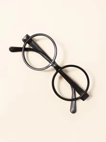 1pc Kids Glasses Frames Without Lens, Fashion Round Doctor Style Plastic Eyeglasses