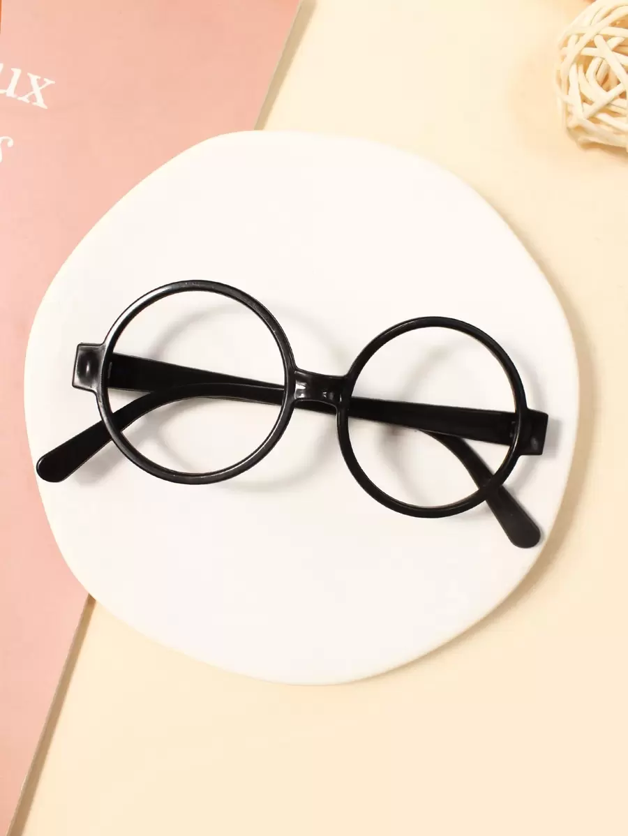 1pc Kids Glasses Frames Without Lens, Fashion Round Doctor Style Plastic Eyeglasses