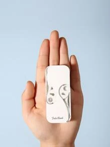 1Pc Mini Plastic Dental Floss Storage Box With 12Pcs Floss Stick,Teeth Cleaning Care Dental Floss Dental Tape Floss Picks Floss Threader Gum Floss Interdental Floss Modern Letter Graphic Storage Case For Home - White - View 2