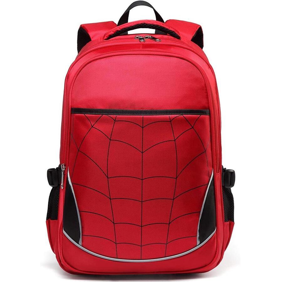 Kids Backpack For Boys Elementary School Bags Durable Kindergarten Bookbags Elementary Primary Durable Kindergarten Bookbags Unicorn Book Bag Lightweight For Kids Back To School Travel Birthday Gift 17 Inch Age 5-9 - 紅色 - 查看 1