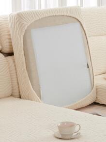 1pc Modern Minimalist Elastic Solid Coral Fleece Sofa Cover With Tree Bark Pattern, Four Seasons Compatible, Anti-scratch Cat Protective