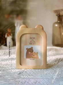 熊形狀相框 - 米色 - 查看 3