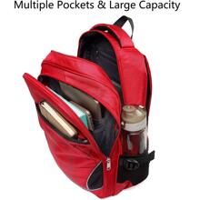 Kids Backpack For Boys Elementary School Bags Durable Kindergarten Bookbags Elementary Primary Durable Kindergarten Bookbags Unicorn  Book Bag Lightweight  For Kids Back To School Travel Birthday Gift 17 Inch Age 5-9 - 紅色 - 查看 4