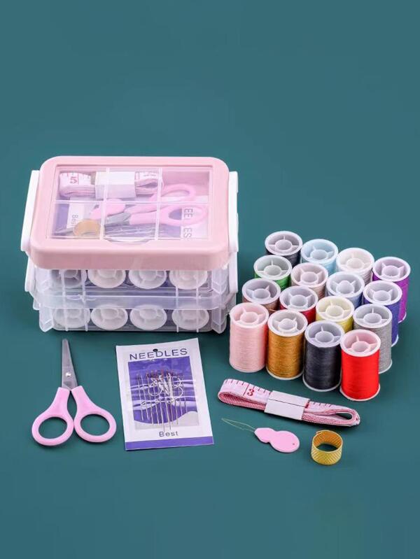 30 Peças/Conjunto Kit De Costura Caixa