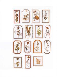 1入組30入組透明寵物植物&花貼紙帶郵票裝飾標籤適用於DIY - 彩色 - 查看 6