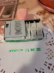 1入組粉色的小氣球造型手柄日期滾輪郵票適用於子彈日誌,備忘錄,DIY藝術擺件 - 粉色 - 查看 3