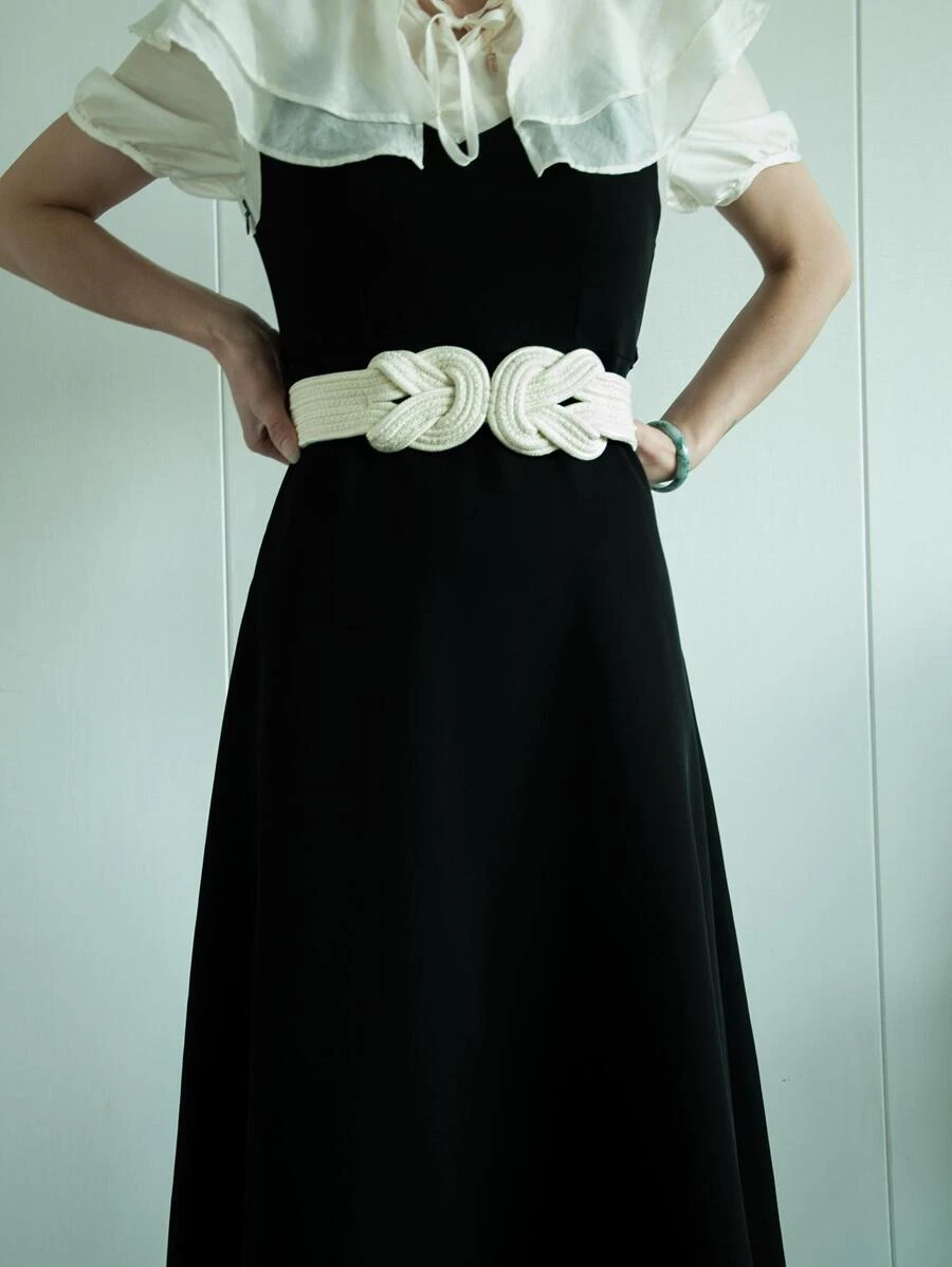 Cinturón ancho unicolor - Beis - Ver 1