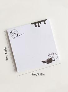 可愛羊形簡單的眼淚不沾 - 黑與白 - 查看 4