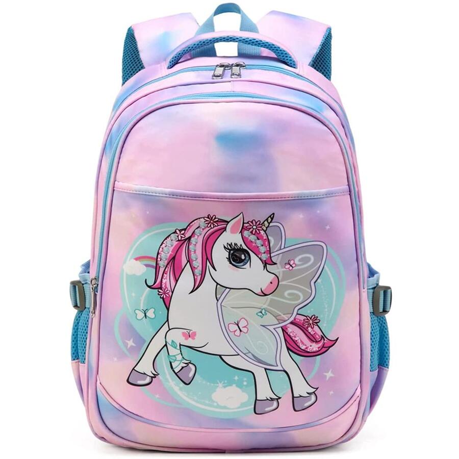 Kids Backpack For Boys Elementary School Bags Durable Kindergarten Bookbags Elementary Primary Durable Kindergarten Bookbags Unicorn Book Bag Lightweight For Kids Back To School Travel Birthday Gift 17 Inch Age 5-9 - 粉色 - 查看 1