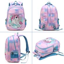 Kids Backpack For Boys Elementary School Bags Durable Kindergarten Bookbags Elementary Primary Durable Kindergarten Bookbags Unicorn  Book Bag Lightweight  For Kids Back To School Travel Birthday Gift 17 Inch Age 5-9 - 粉色 - 查看 2