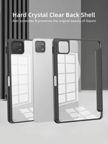 适用于小米 iPad 6/5 11 英寸 2023 TPU 保护套，适用于 MiPad 6/5 智能睡眠透明外壳，带支架和笔槽 - 黑色 - 查看 6