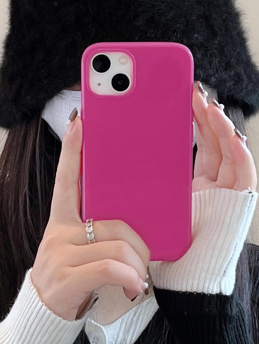 1 Ốp lưng điện thoại thạch màu kẹo bóng cổ điển tương thích với Apple 16 Pro Max, 16E, 14/13, 12, 11 Pro Max, XS Max, X, XR, 8, 7, 6S, Plus, Mini và Galaxy A13 5G, S21 FE 5G, A15, A21S, A34, A12, S21, S25, v.v. Ốp lưng điện thoại chống sốc, thích hợp làm quà tặng sinh nhật, tặng bạn gái, bạn trai hoặc sử dụng cá nhân - Màu Hồng Tươi - Xem 1