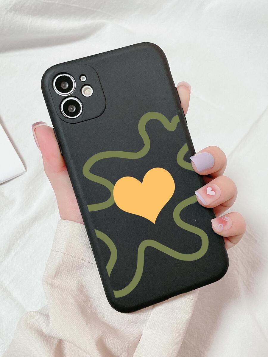 Heart Pattern Phone Case - Multicolor - View 1