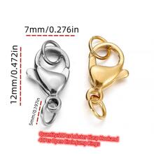 WGRXIRANYKM 20 Cái/lô Móc khóa tôm hùm 40 Cái/lô Vòng nhảy cho vòng tay, vòng cổ, dây chuyền, phụ kiện làm đồ trang sức DIY - KC Vàng - Xem 5