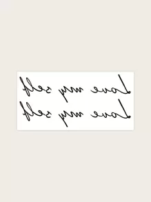 1張字母圖案紋身貼紙身體小臨時紋身貼