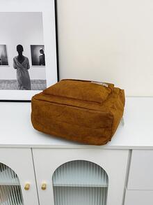 Mochila nuevo de moda de pana para hombres multifuncional - Marrón - Ver 5