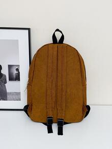Mochila nuevo de moda de pana para hombres multifuncional - Marrón - Ver 4
