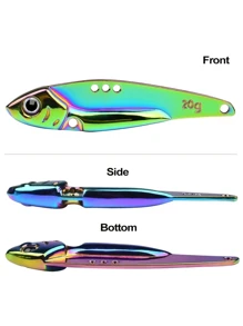 1入組5g/7g/15g/20g彩色振動餌，適合長距離投擲和快速下沉，具有閃爍、羽毛、多層游動、振動金屬和白色條紋、彎曲口和龍牙設計。釣魚 - 彩色 - 查看 6