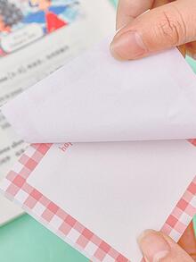 4入組格紋圖案便利貼 - 彩色 - 查看 3