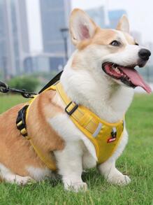 Pechera Reforzada Con Correa Para Perro Arnés De Seguridad Para Perro Chico Mediano Y Grande - Amarillo - Ver 11