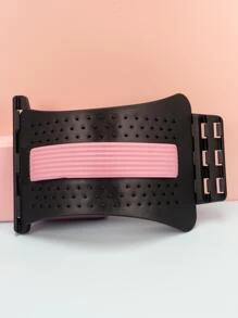 Back Stretcher Board For Lower Back Pain Relief, 3-level Adjustable Lumbar Support Device, Back Cracking Massager For Scoliosis, Spine Decompression, Upper & Lower Back Support Equipment - Pink - View 4