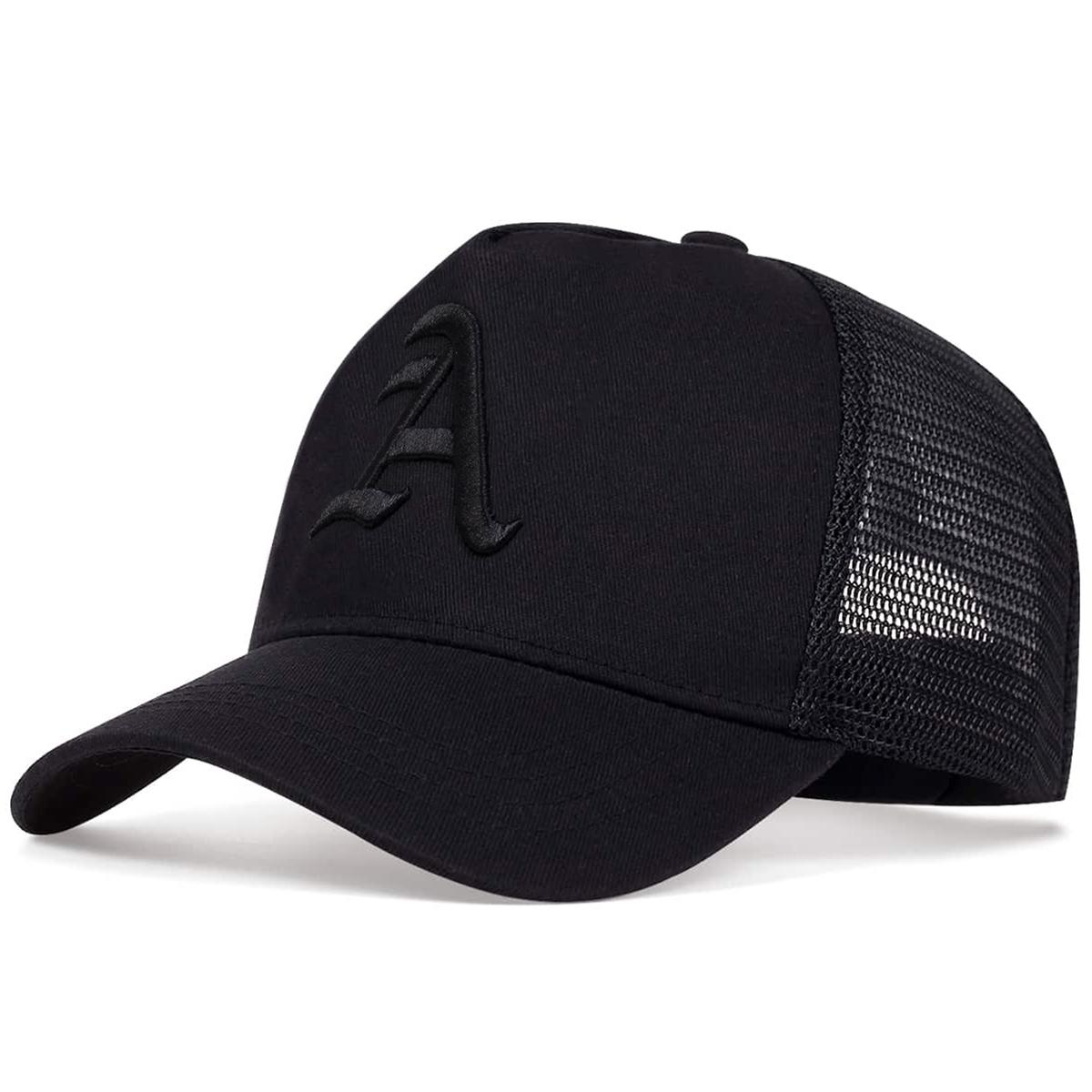 Gorra de camionero ajustable de moda para hombre con letra bordada para la calle al aire libre