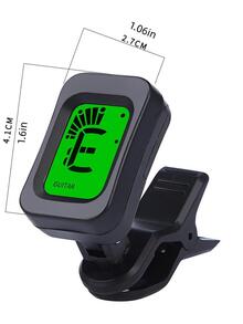 1pc Guitar Tuner Electric Guitar Folk Guitar Classical Guitar Tuner Bass Violin Ukulele Tuner Calibrator Guitar Tuning Accessories - Black - View 4