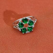 4入組/套精美立方氧化鋯鑲嵌花環,項鍊婚禮珠寶套裝