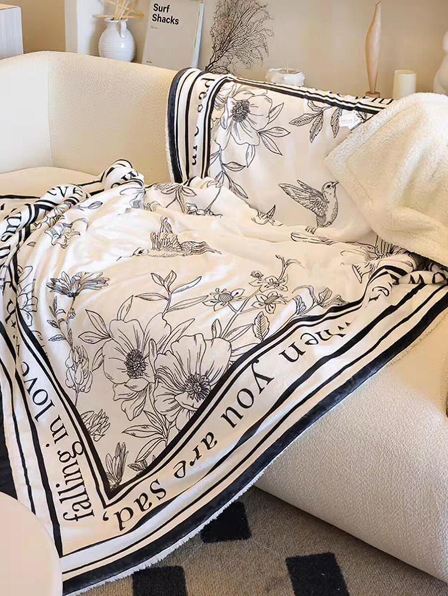 1 chiếc chăn nhẹ in vải nỉ dùng cho máy lạnh mùa hè, chăn mềm đa chức năng dùng cho gia đình, phòng ngủ, ghế sofa, văn phòng để nâng cấp cuộc sống gia đình bạn