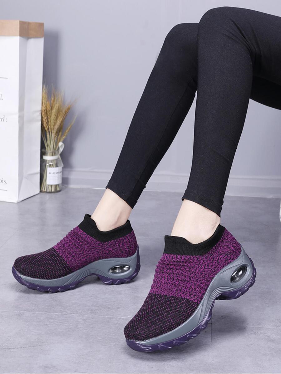 Women's Thick Sole Sports Shoes Rocking Shoes Dance Shoes Breathable With Mesh