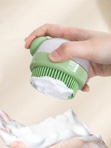 1pc Silicone Pet Bath Brush - Pink - View 3