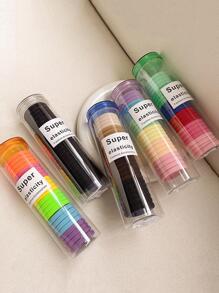 120pcs Solid Hair Tie Ponytail Holder Hair Elastic Hair Rope - Multicolor - View 1