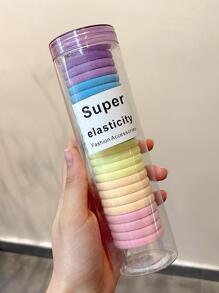 120pcs Solid Hair Tie Ponytail Holder Hair Elastic Hair Rope - Multicolor - View 6