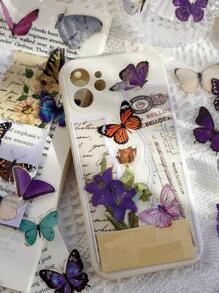 40入組隨機蝴蝶花園主題防水貼紙,適用於手帳、杯子、塗鴉、行李箱、水樽裝飾 - 彩色 - 查看 6