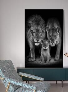 1pc 15.7 X 23.6 Inch/40 X 60 CM Frameless Vintage Modern Girl Yellow Blue Canvas Painting
