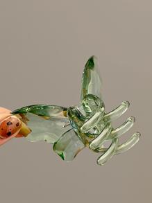 2 件装女士仙女般可爱绿色/棕色彩虹蝴蝶风格轻质塑料发夹，时尚百搭，高端，优雅，简约发饰，适合日常外出、休闲、派对、通勤、度假、洗脸、沐浴、化妆，搭配其他发饰、发饰、爪子等。街头蝴蝶结、学校、Y2k 发夹发夹发夹发夹接发夹，学校用品，大学秋冬爪夹 - 彩色 - 查看 4