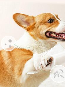 1pc Pet Glove Wipes - White - View 5